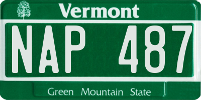 VT license plate NAP487