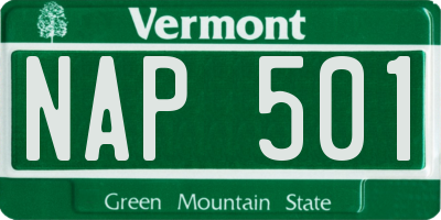 VT license plate NAP501