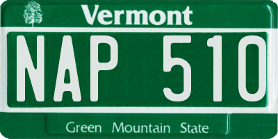VT license plate NAP510