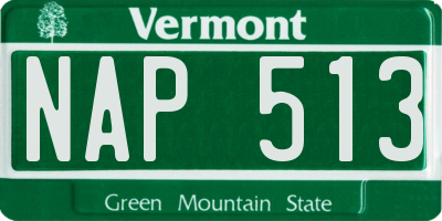 VT license plate NAP513