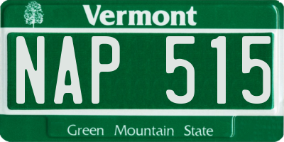 VT license plate NAP515