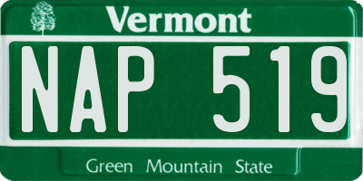 VT license plate NAP519