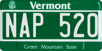 VT license plate NAP520