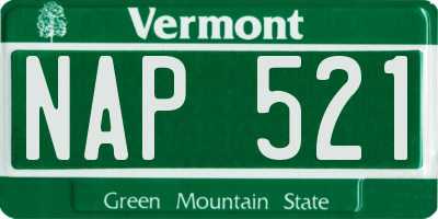 VT license plate NAP521