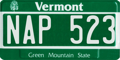 VT license plate NAP523