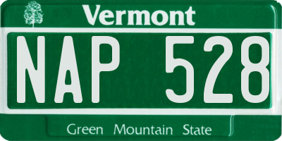 VT license plate NAP528