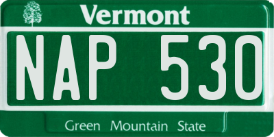 VT license plate NAP530