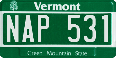 VT license plate NAP531
