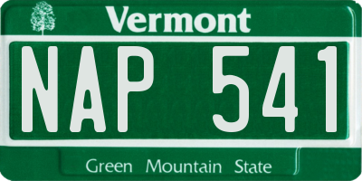 VT license plate NAP541