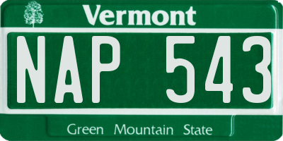 VT license plate NAP543