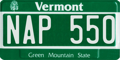 VT license plate NAP550