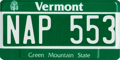 VT license plate NAP553