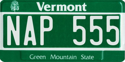 VT license plate NAP555