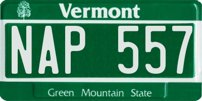 VT license plate NAP557