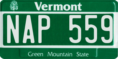 VT license plate NAP559