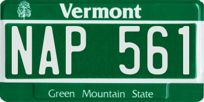 VT license plate NAP561
