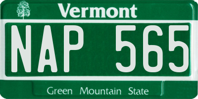 VT license plate NAP565