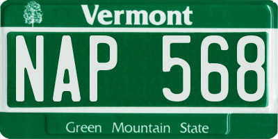 VT license plate NAP568
