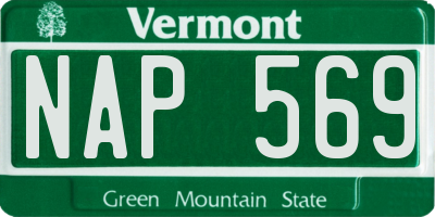 VT license plate NAP569
