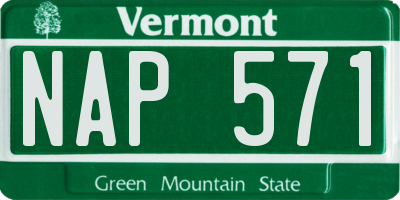 VT license plate NAP571