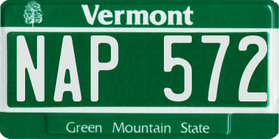 VT license plate NAP572