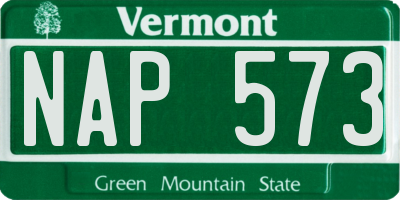 VT license plate NAP573