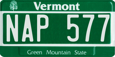 VT license plate NAP577