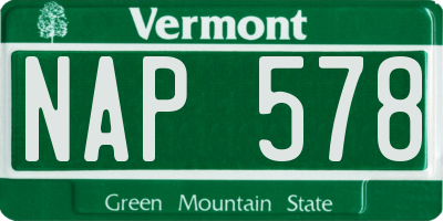 VT license plate NAP578