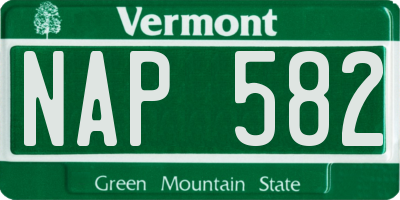 VT license plate NAP582