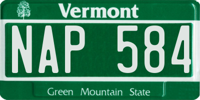 VT license plate NAP584