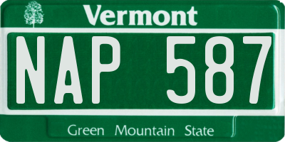 VT license plate NAP587