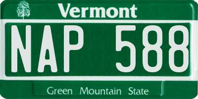 VT license plate NAP588
