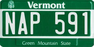VT license plate NAP591