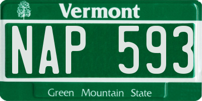VT license plate NAP593