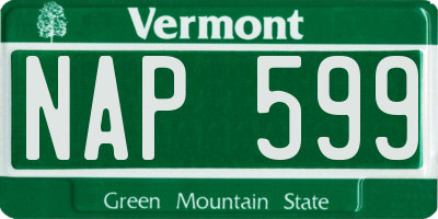 VT license plate NAP599