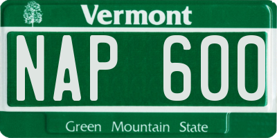VT license plate NAP600