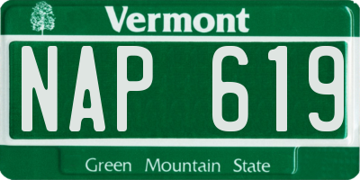 VT license plate NAP619