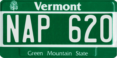 VT license plate NAP620