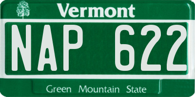 VT license plate NAP622