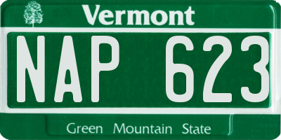 VT license plate NAP623