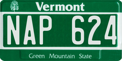 VT license plate NAP624