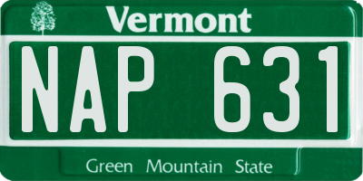 VT license plate NAP631