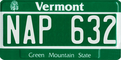 VT license plate NAP632
