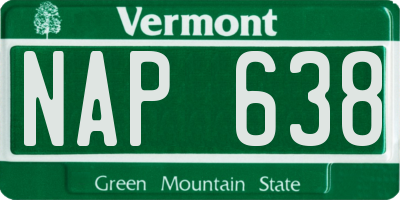 VT license plate NAP638
