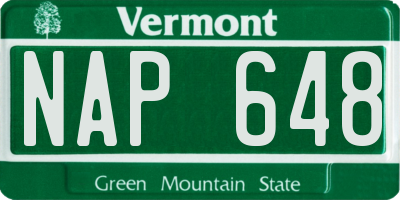 VT license plate NAP648