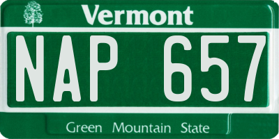 VT license plate NAP657