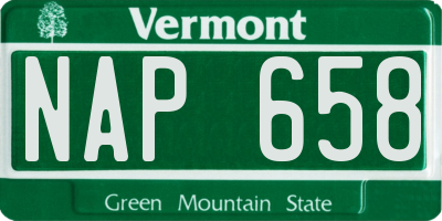 VT license plate NAP658