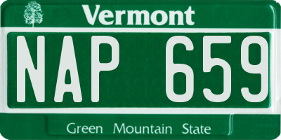 VT license plate NAP659