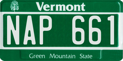 VT license plate NAP661
