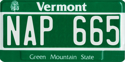 VT license plate NAP665